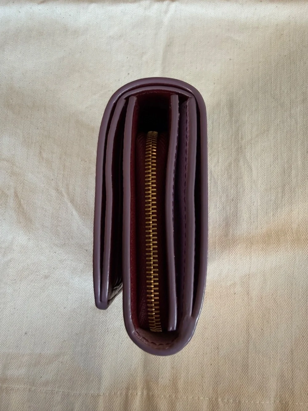 Mulberry - Small Continental French Purse - Purple Classic Grain